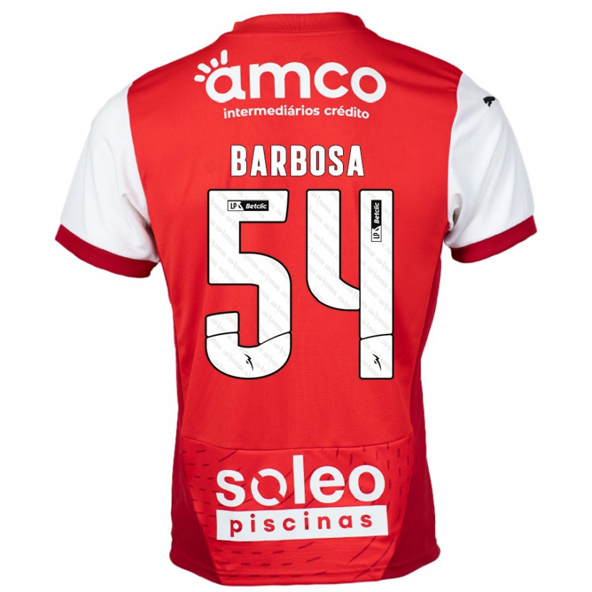 Danxen Men Guilherme Barbosa #54 Red White Home Jersey 2024/25 T-Shirt