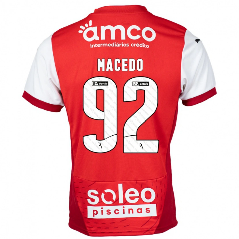 Danxen Men Rodrigo Macedo #92 Red White Home Jersey 2024/25 T-Shirt