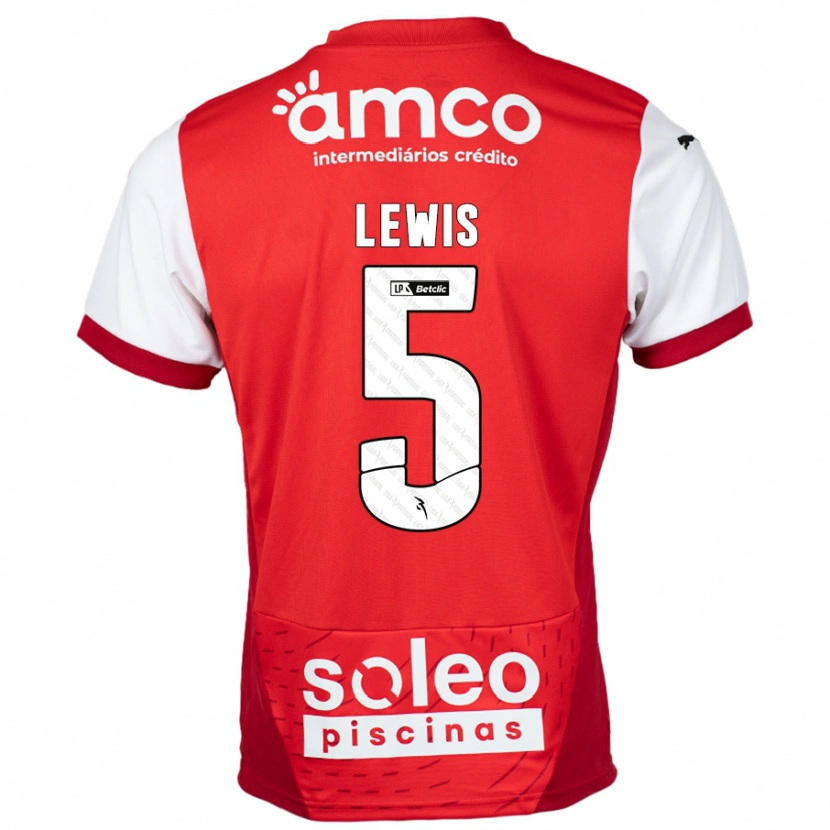 Danxen Men Leah Lewis #5 Red White Home Jersey 2024/25 T-Shirt