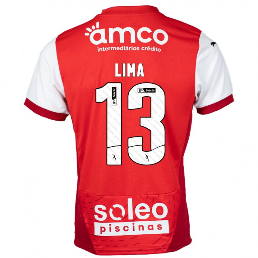 Danxen Men Aline Lima #13 Red White Home Jersey 2024/25 T-Shirt