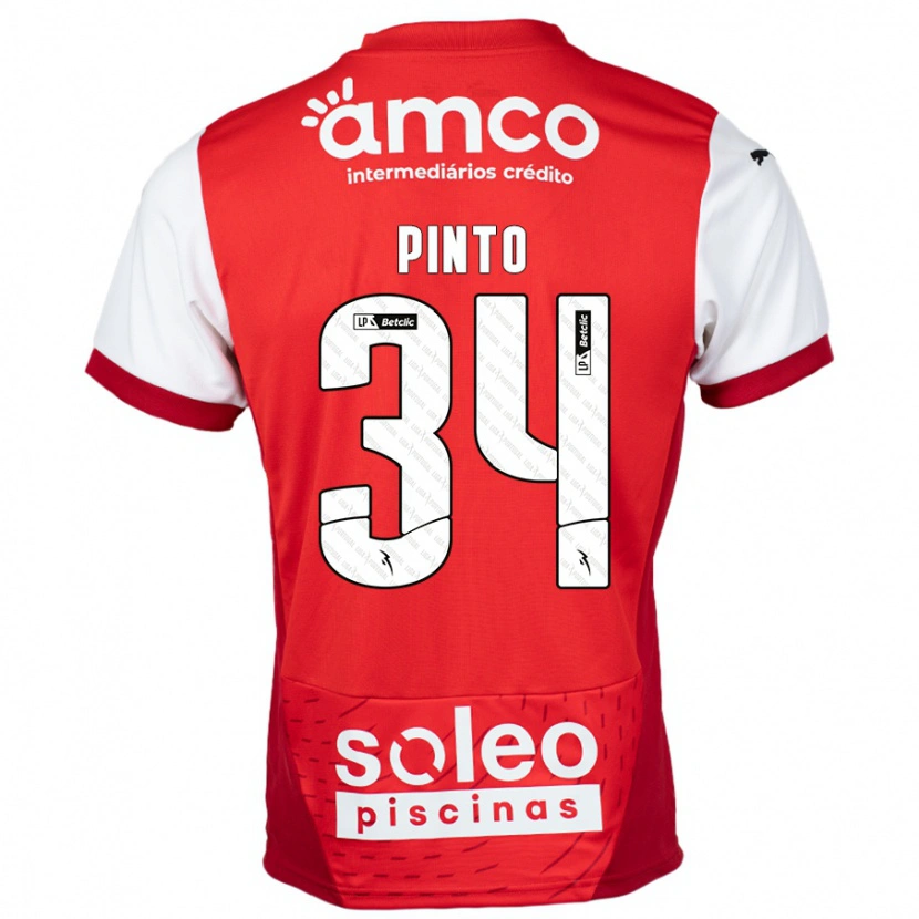 Danxen Men Ana Pinto #34 Red White Home Jersey 2024/25 T-Shirt