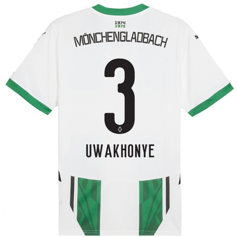 Danxen Men Joshua Uwakhonye #3 White Green Home Jersey 2024/25 T-Shirt