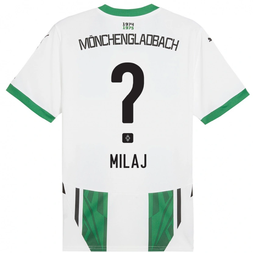 Danxen Men Adonis Milaj #0 White Green Home Jersey 2024/25 T-Shirt