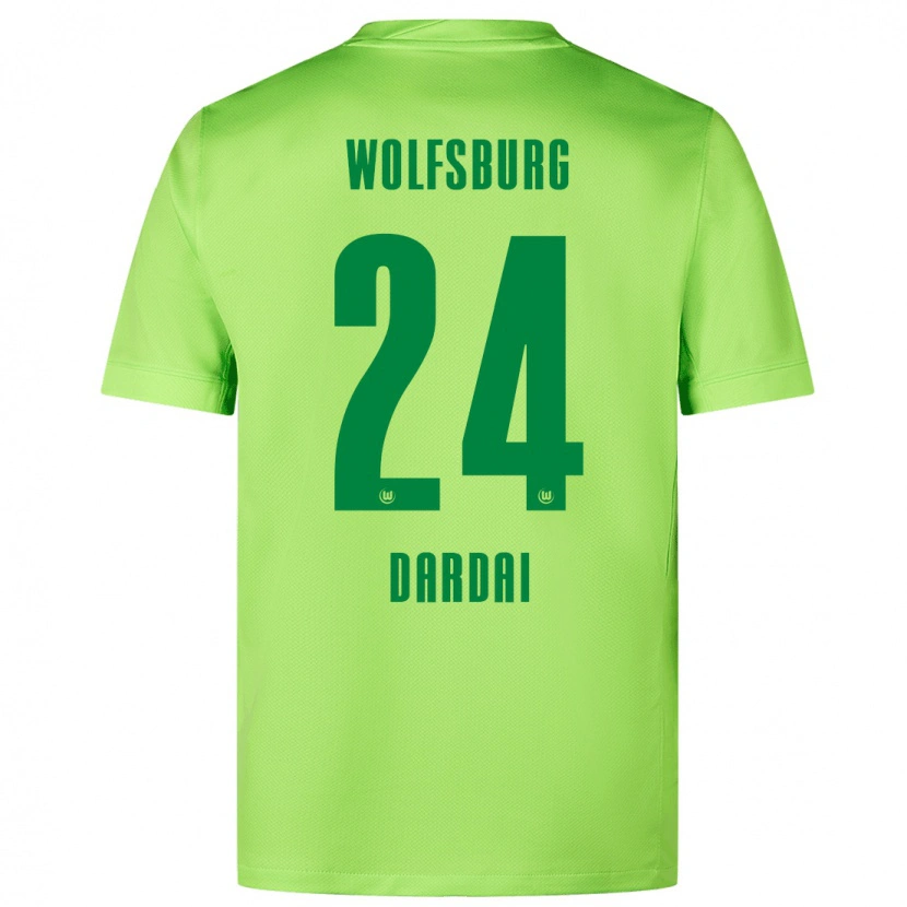 Danxen Men Bence Dárdai #24 Fluorescent Green Home Jersey 2024/25 T-Shirt