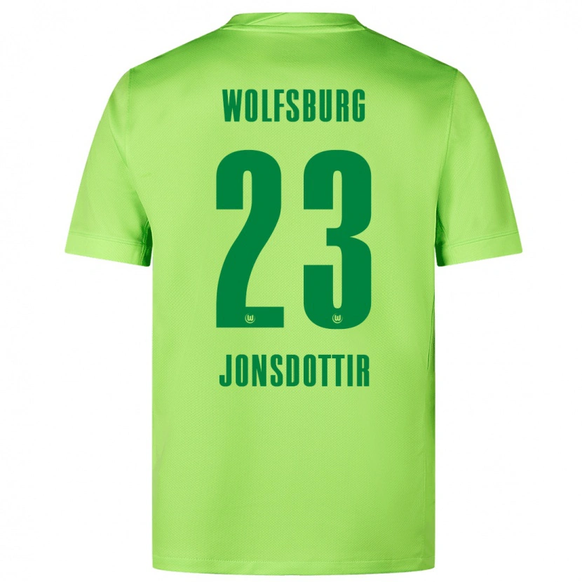 Danxen Men Sveindís Jane Jónsdóttir #23 Fluorescent Green Home Jersey 2024/25 T-Shirt