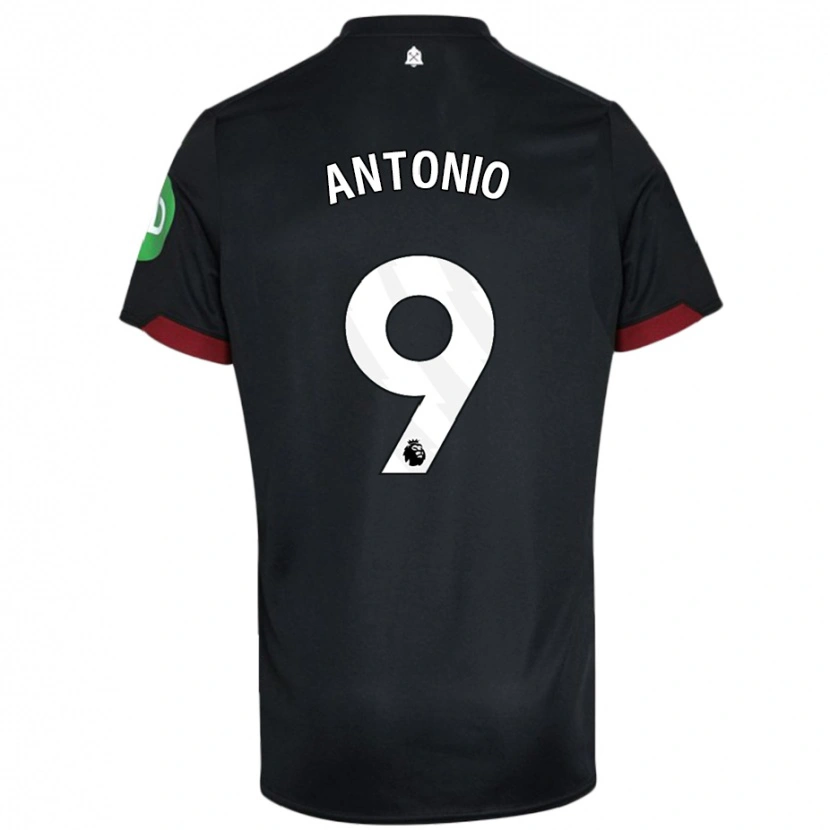 Danxen Men Michail Antonio #9 Black White Away Jersey 2024/25 T-Shirt