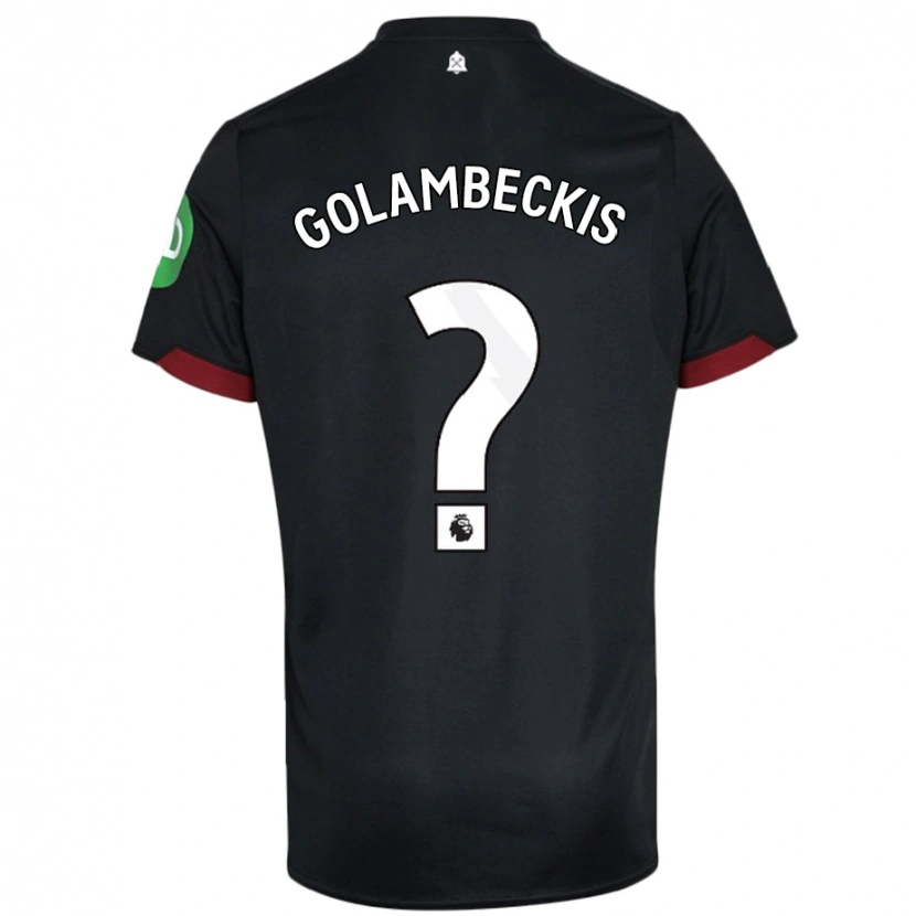 Danxen Men Airidas Golambeckis #0 Black White Away Jersey 2024/25 T-Shirt