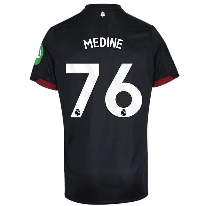 Danxen Men Jethro Medine #76 Black White Away Jersey 2024/25 T-Shirt