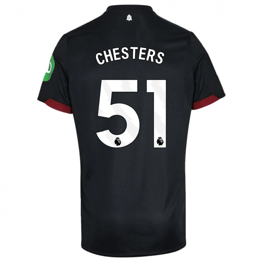 Danxen Men Dan Chesters #51 Black White Away Jersey 2024/25 T-Shirt