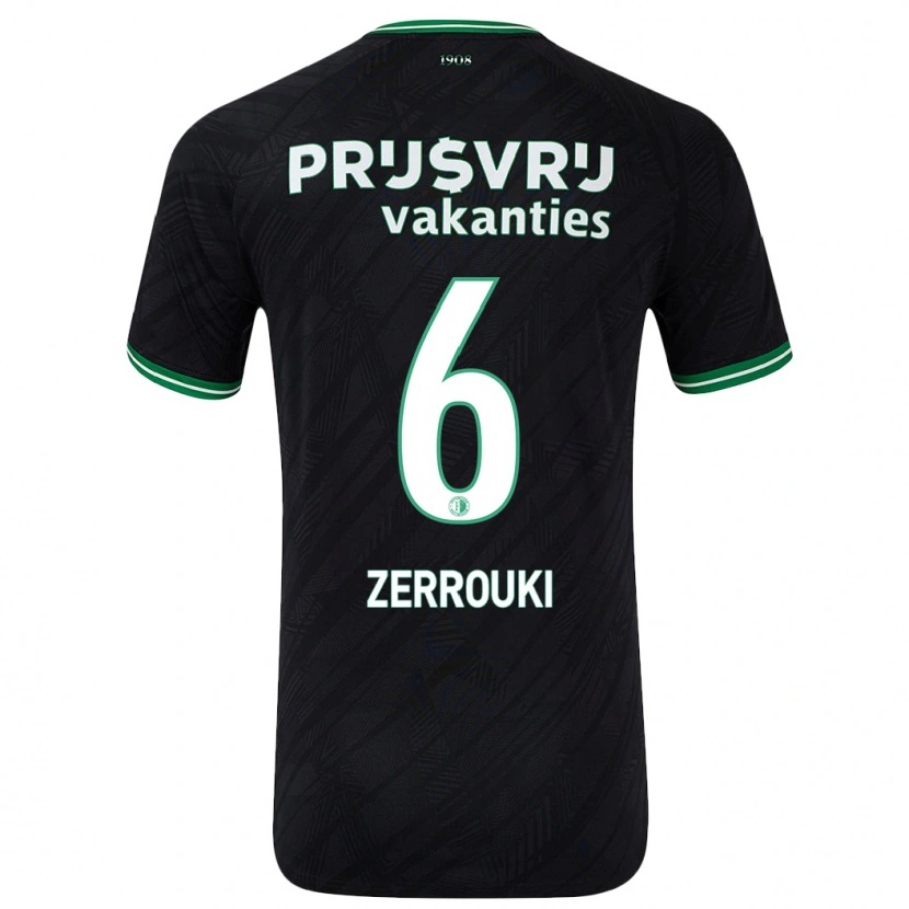 Danxen Men Ramiz Zerrouki #6 Black Green Away Jersey 2024/25 T-Shirt