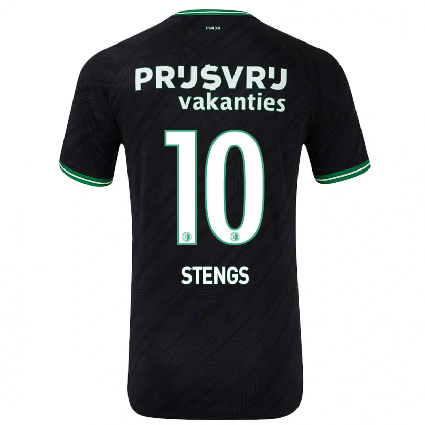 Danxen Men Calvin Stengs #10 Black Green Away Jersey 2024/25 T-Shirt