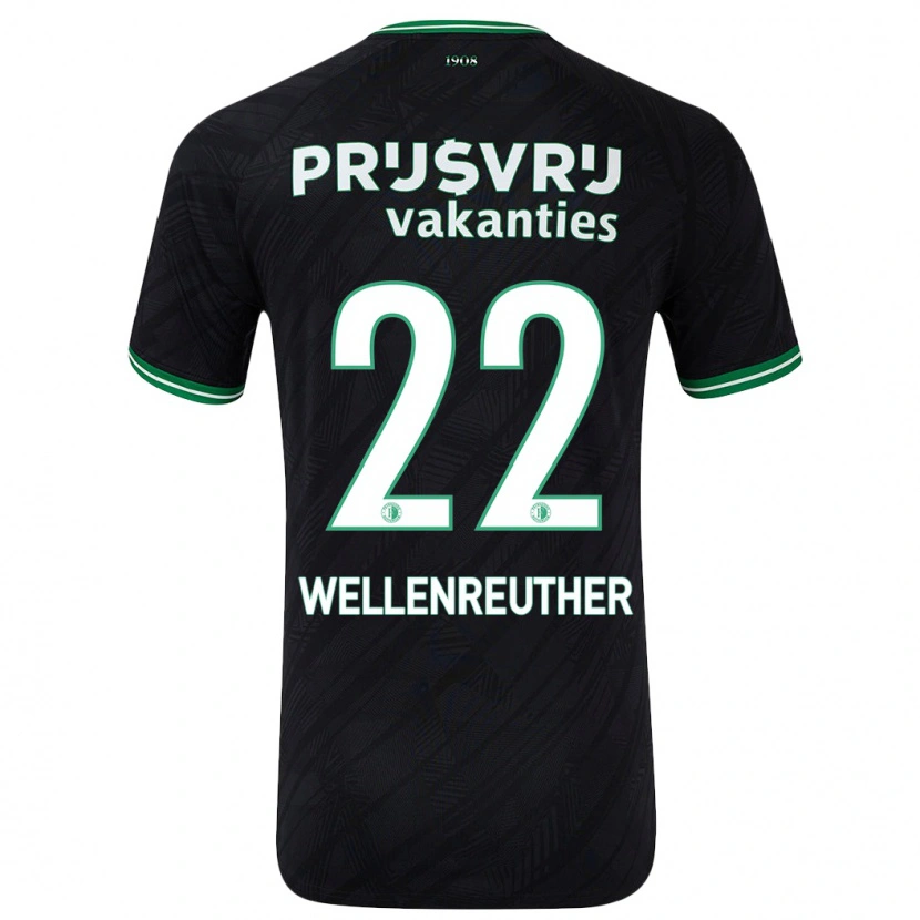 Danxen Men Timon Wellenreuther #22 Black Green Away Jersey 2024/25 T-Shirt