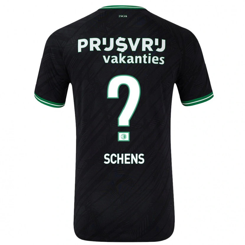 Danxen Men Twan Schens #0 Black Green Away Jersey 2024/25 T-Shirt