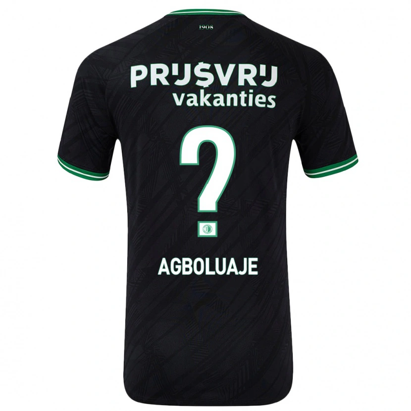 Danxen Men Hakeem Agboluaje #0 Black Green Away Jersey 2024/25 T-Shirt