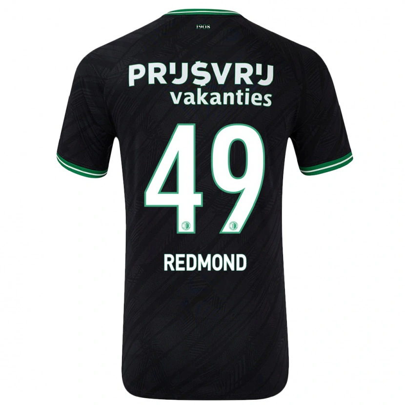 Danxen Men Zepiqueno Redmond #49 Black Green Away Jersey 2024/25 T-Shirt