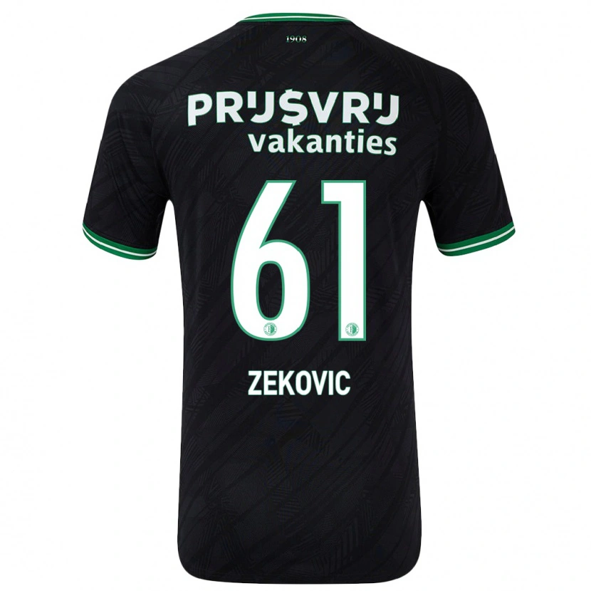 Danxen Men Aleks Zekovic #61 Black Green Away Jersey 2024/25 T-Shirt