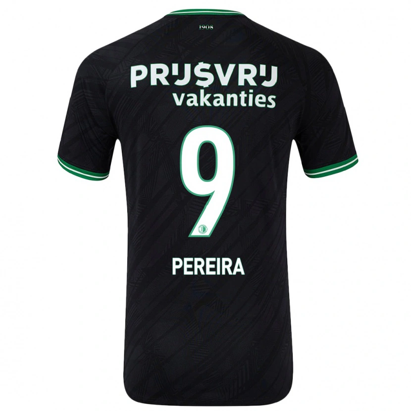 Danxen Men Danilo Pereira #9 Black Green Away Jersey 2024/25 T-Shirt