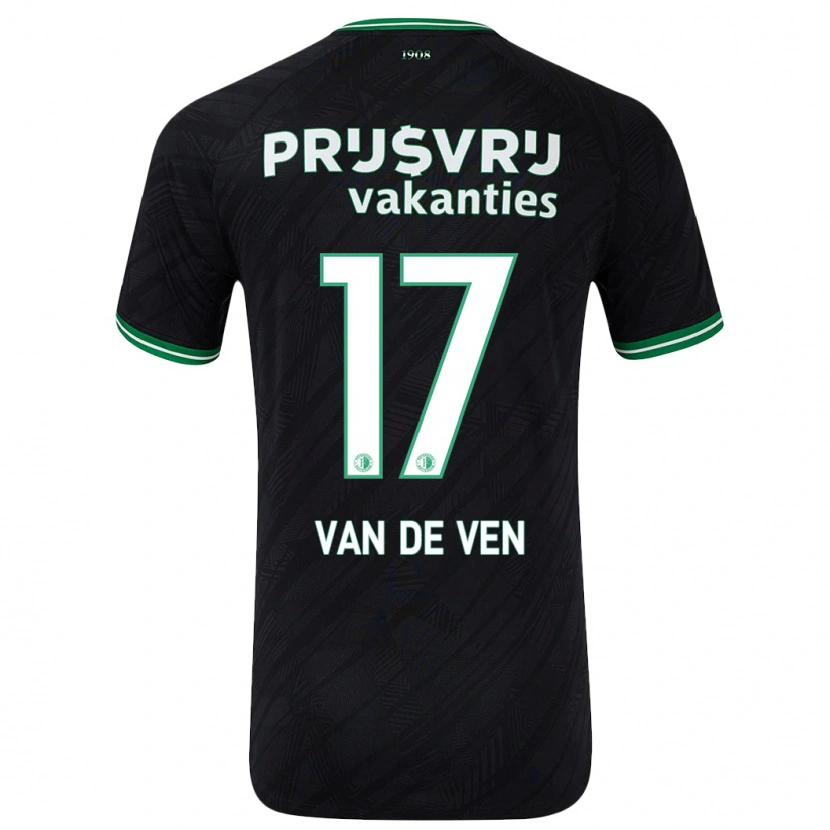 Danxen Men Zoi Van De Ven #17 Black Green Away Jersey 2024/25 T-Shirt