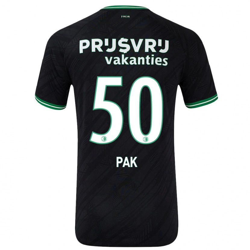 Danxen Men Sam Pak #50 Black Green Away Jersey 2024/25 T-Shirt