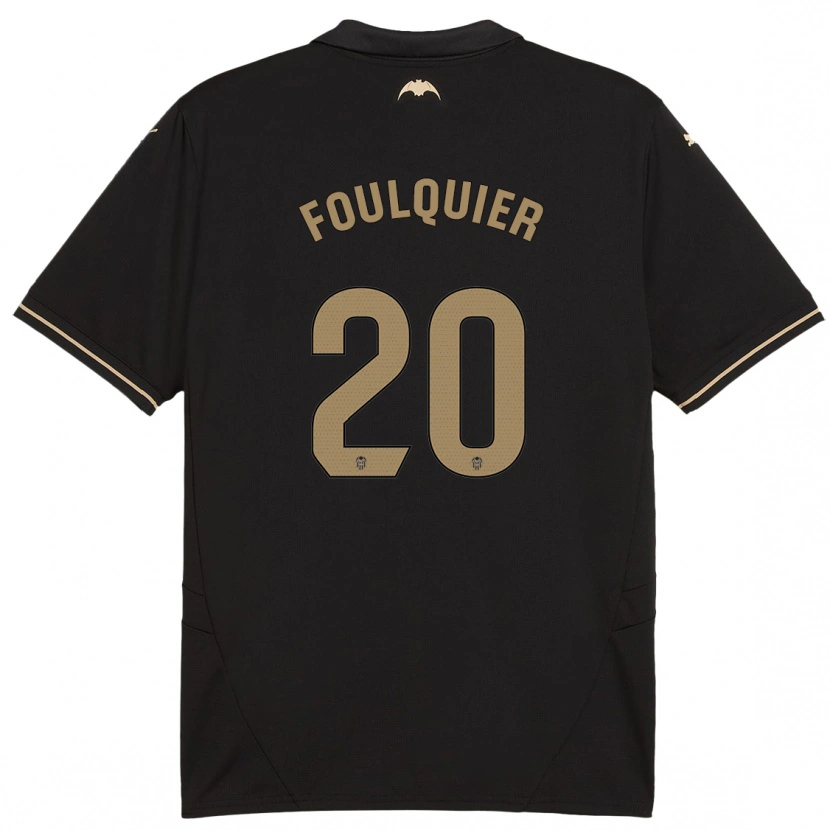 Danxen Men Dimitri Foulquier #20 Black Away Jersey 2024/25 T-Shirt