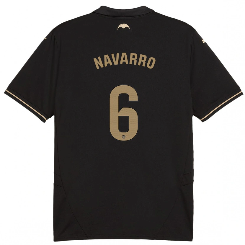 Danxen Men Javi Navarro #6 Black Away Jersey 2024/25 T-Shirt