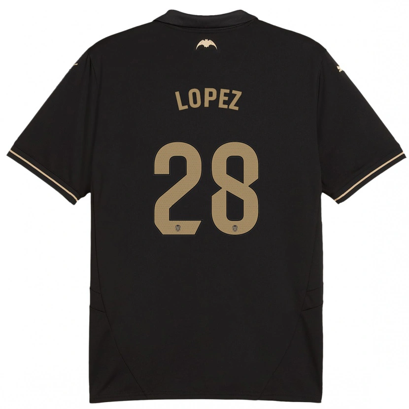 Danxen Men Saray Lopez #28 Black Away Jersey 2024/25 T-Shirt