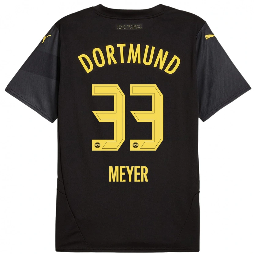 Danxen Men Alexander Meyer #33 Black Yellow Away Jersey 2024/25 T-Shirt