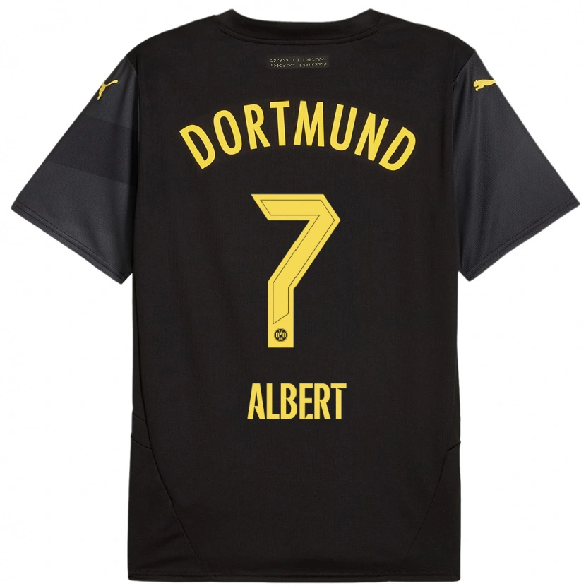 Danxen Men Mathis Albert #7 Black Yellow Away Jersey 2024/25 T-Shirt