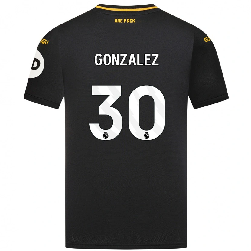 Danxen Men Enso González #30 Black Away Jersey 2024/25 T-Shirt