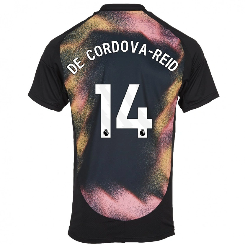 Danxen Men Bobby De Cordova-Reid #14 Black White Away Jersey 2024/25 T-Shirt