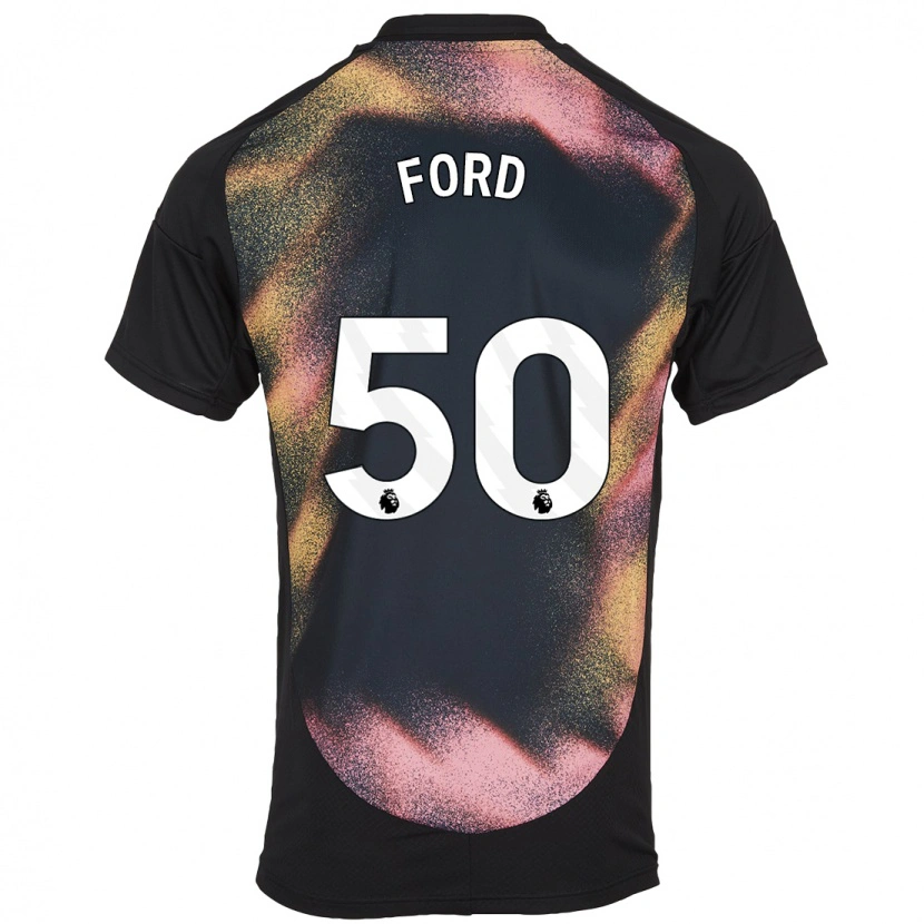 Danxen Men Harvey Godsmark-Ford #50 Black White Away Jersey 2024/25 T-Shirt