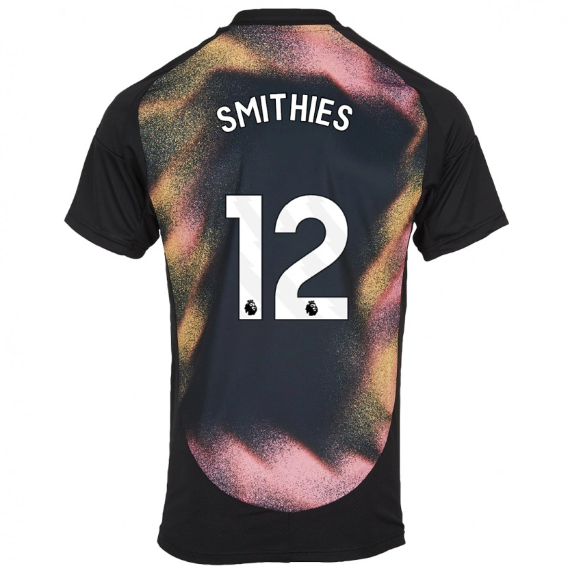 Danxen Men Alex Smithies #12 Black White Away Jersey 2024/25 T-Shirt