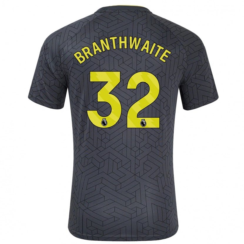 Danxen Men Jarrad Branthwaite #32 Black Yellow Away Jersey 2024/25 T-Shirt