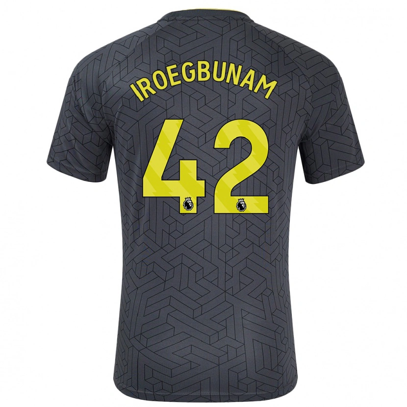 Danxen Men Tim Iroegbunam #42 Black Yellow Away Jersey 2024/25 T-Shirt