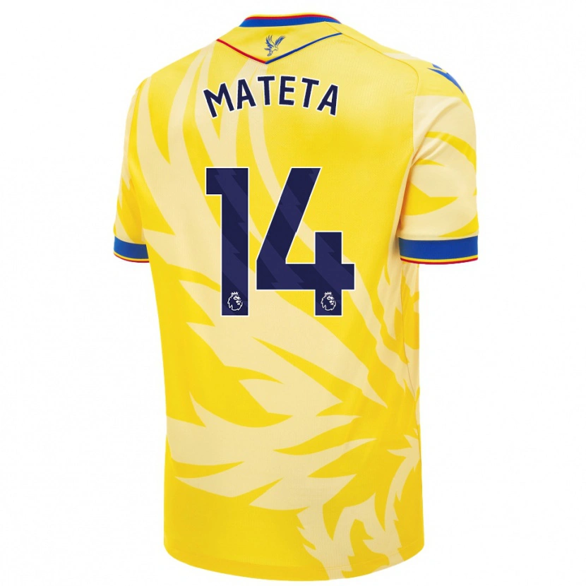 Danxen Men Jean-Philippe Mateta #14 Yellow Away Jersey 2024/25 T-Shirt