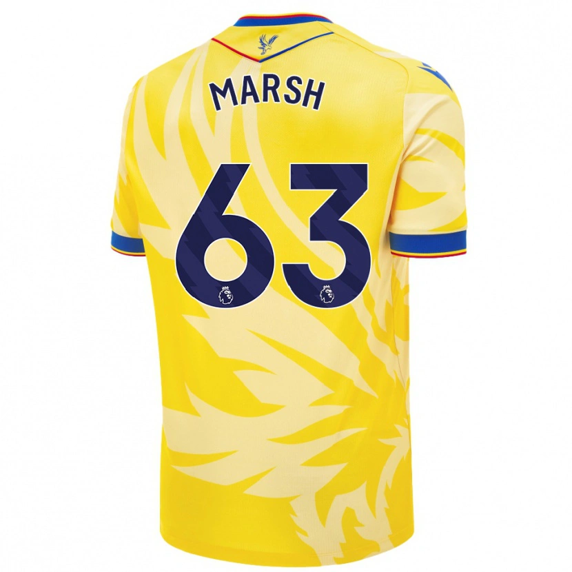 Danxen Men Zach Marsh #63 Yellow Away Jersey 2024/25 T-Shirt