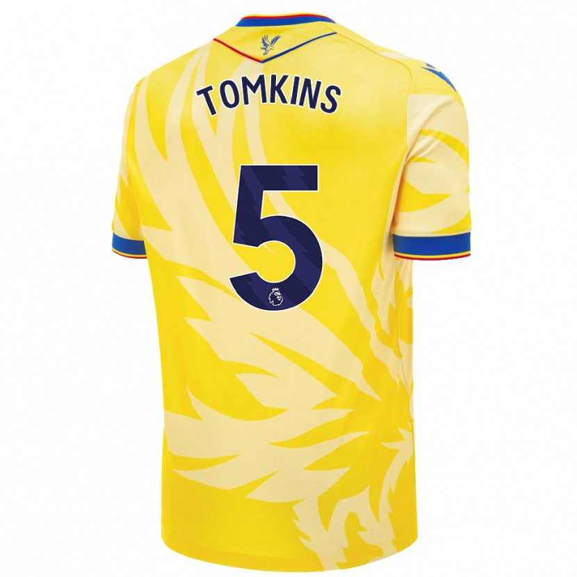 Danxen Men James Tomkins #5 Yellow Away Jersey 2024/25 T-Shirt