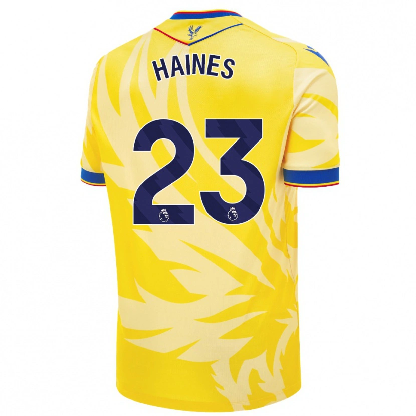 Danxen Men Coral-Jade Haines #23 Yellow Away Jersey 2024/25 T-Shirt