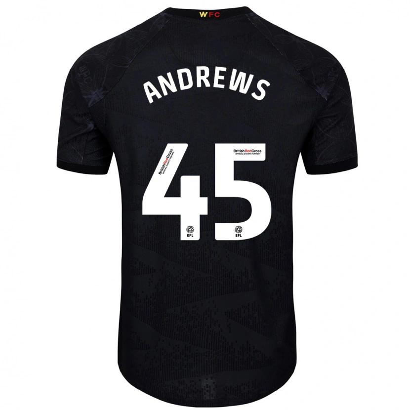 Danxen Men Ryan Andrews #45 Black White Away Jersey 2024/25 T-Shirt