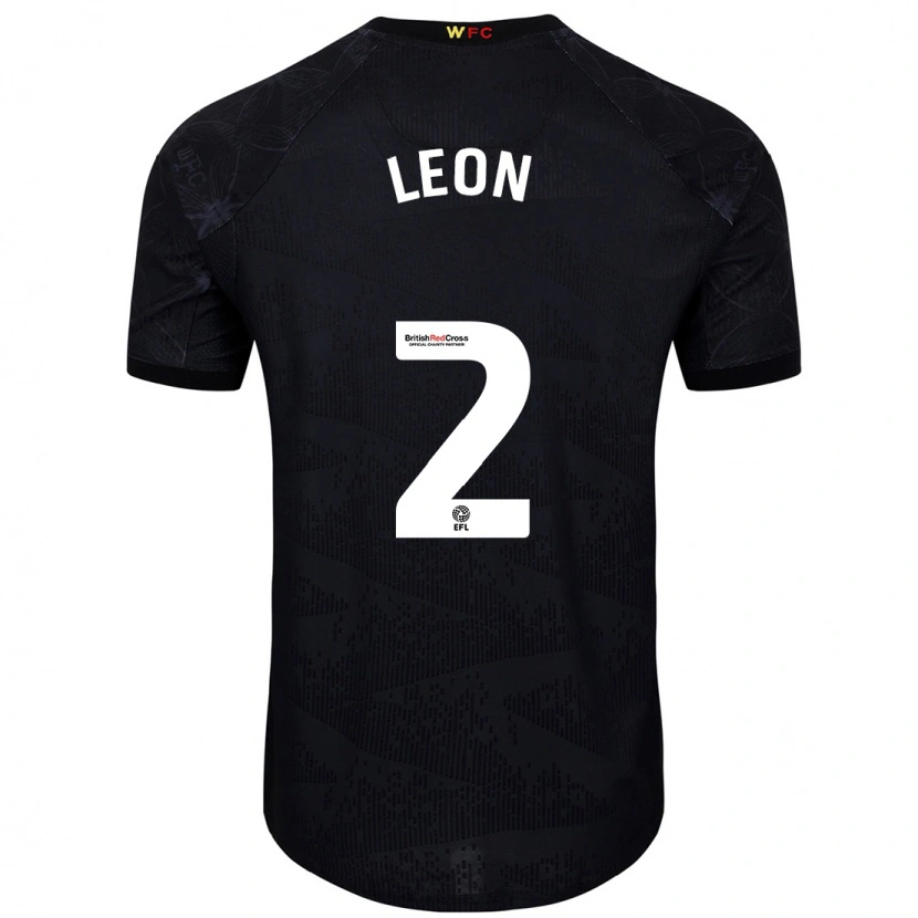 Danxen Men Lucía León #2 Black White Away Jersey 2024/25 T-Shirt