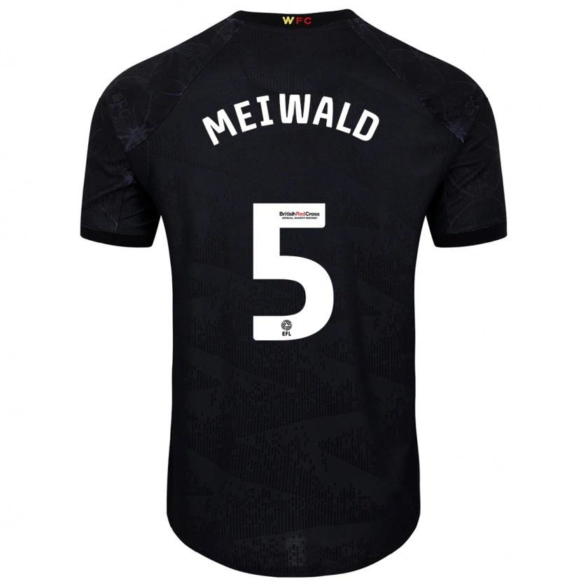 Danxen Men Anne Meiwald #5 Black White Away Jersey 2024/25 T-Shirt