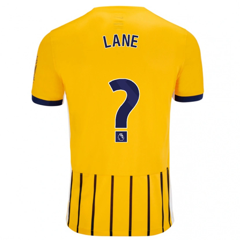 Danxen Men Darius Lane #0 Gold Blue Pinstripes Away Jersey 2024/25 T-Shirt