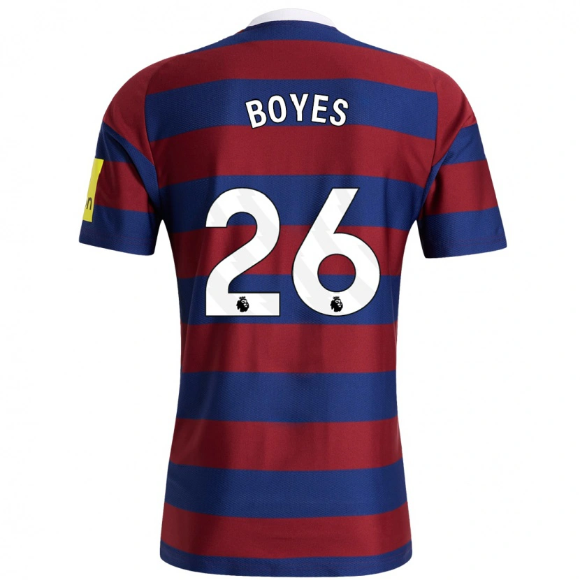 Danxen Men Grace Boyes #26 Burgundy Navy Blue Away Jersey 2024/25 T-Shirt