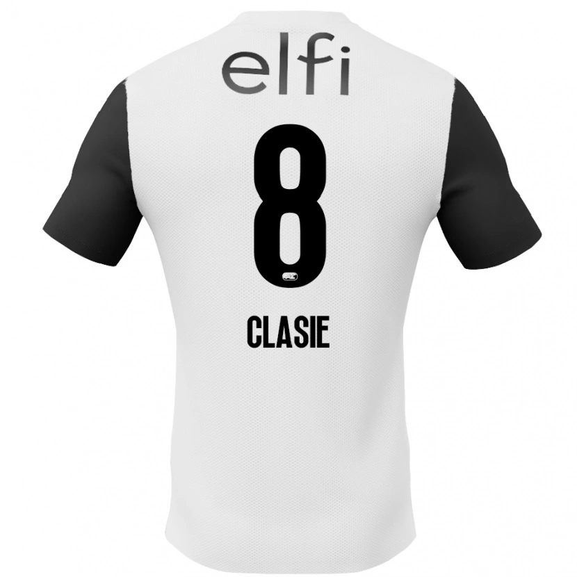 Danxen Men Jordy Clasie #8 White Black Away Jersey 2024/25 T-Shirt