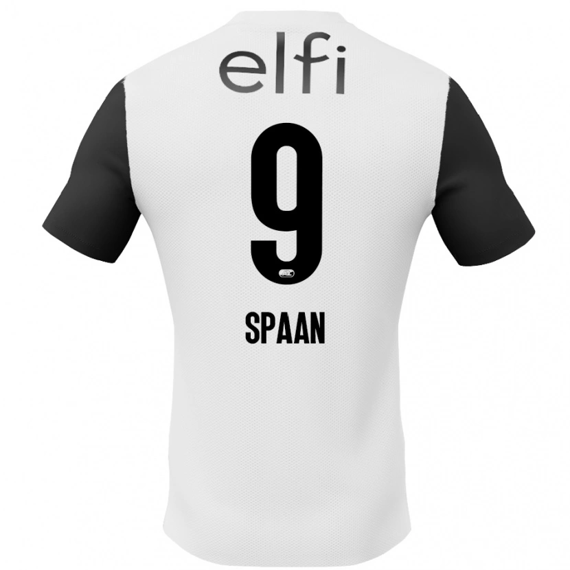 Danxen Men Floor Spaan #9 White Black Away Jersey 2024/25 T-Shirt