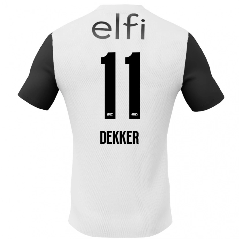 Danxen Men Isabella Dekker #11 White Black Away Jersey 2024/25 T-Shirt