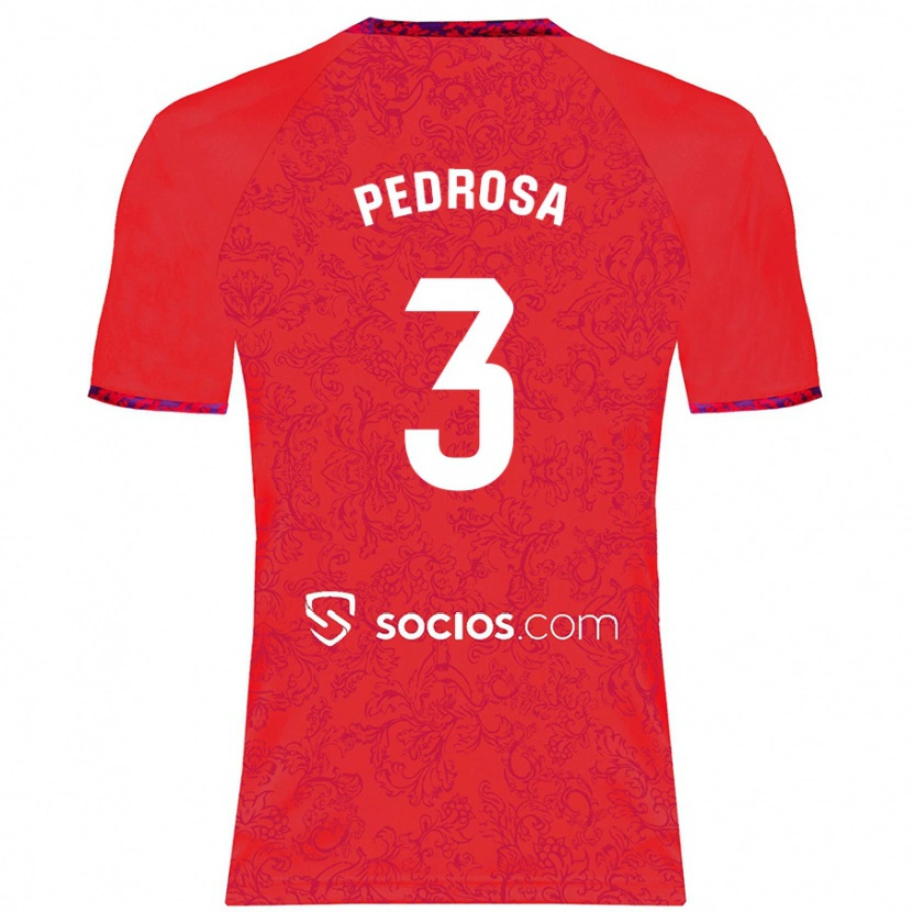 Danxen Men Adrià Pedrosa #3 Red Away Jersey 2024/25 T-Shirt