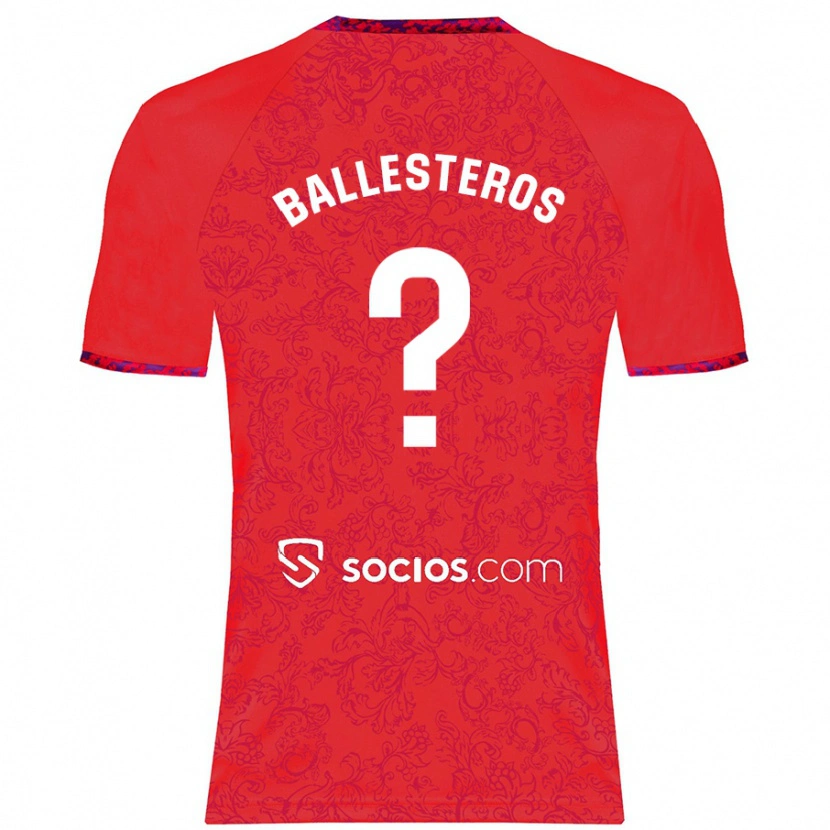 Danxen Men Gonzalo Ballesteros #0 Red Away Jersey 2024/25 T-Shirt