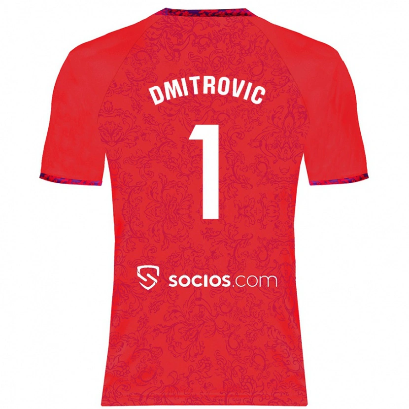 Danxen Men Marko Dmitrović #1 Red Away Jersey 2024/25 T-Shirt