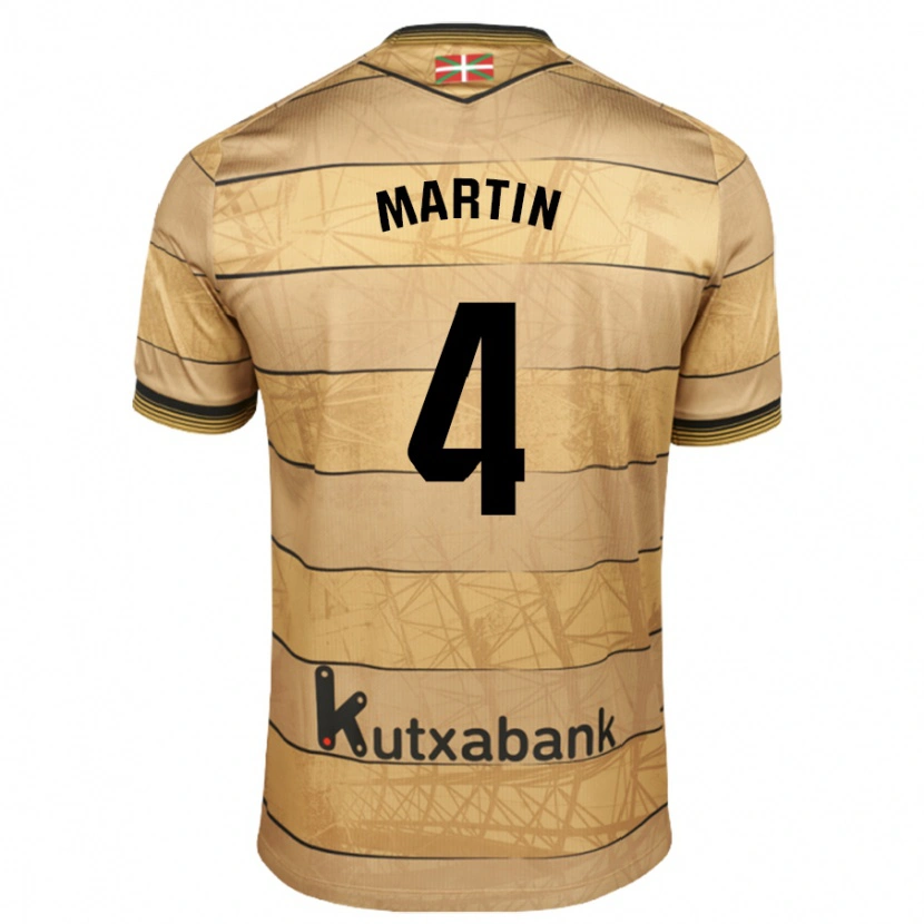 Danxen Men Jon Martín #4 Brown Away Jersey 2024/25 T-Shirt